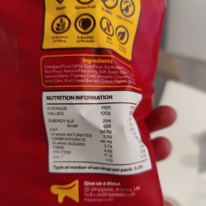 photo of Hippeas Chilli Kicks tortilla snacks shared by @brunella1 on  02 Apr 2022 - review