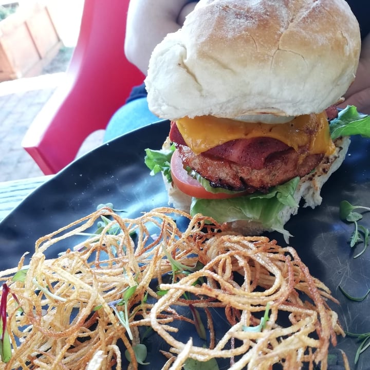 photo of Asher's Corner Cafe @ Ashers Farm Sanctuary BBQ Style Burger shared by @teecee1401 on  08 Apr 2021 - review