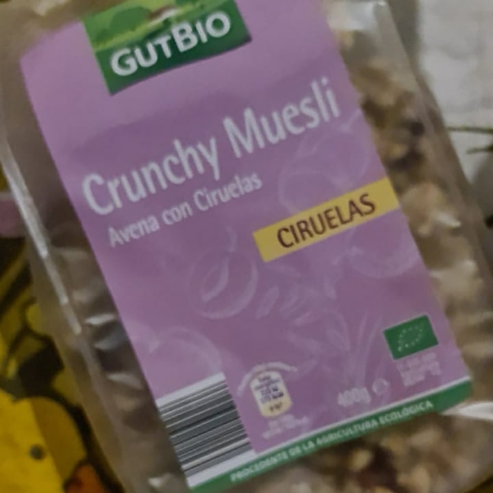 photo of GutBio Crunchy Muesli Ciruelas shared by @cristyglez on  01 Mar 2021 - review