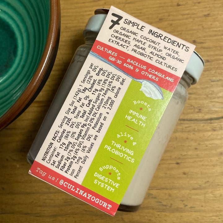 photo of Culina Yogurt Sour Cherry Almond Yogurt shared by @alleycatz on  27 Feb 2021 - review