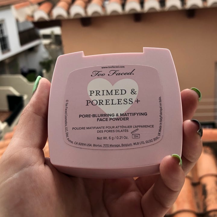 photo of Too Faced Primed & Poreless Pore-Blurring & Mattifying Face Powder shared by @mxriw on  24 Apr 2021 - review