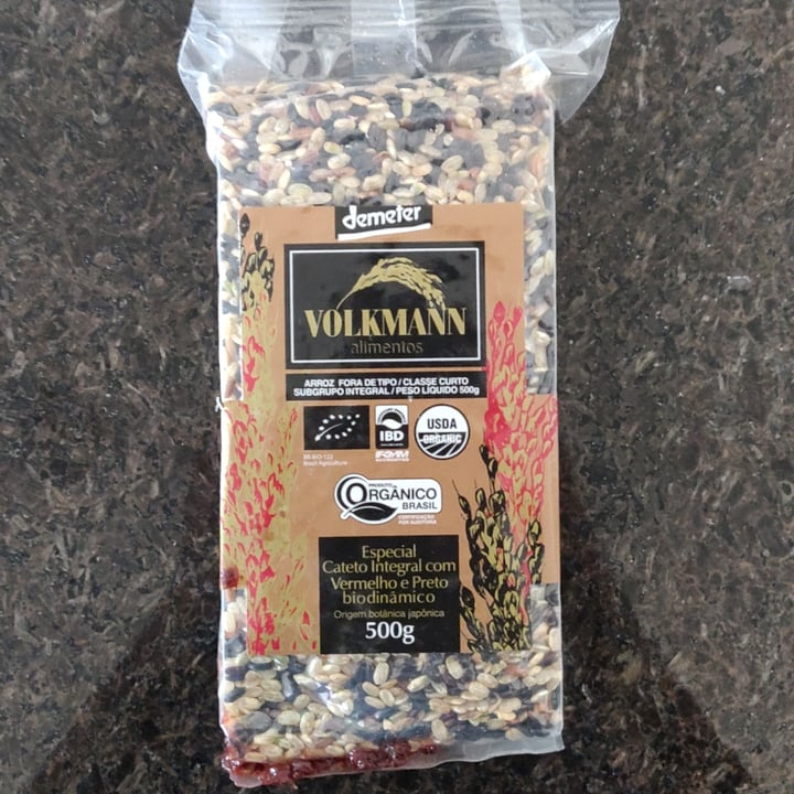 review photo of VOLKMANN ALIMENTOS Arroz cateto integral vermelho e preto biodinâmico shared by @vandreom on 01 Oct 2022 - review