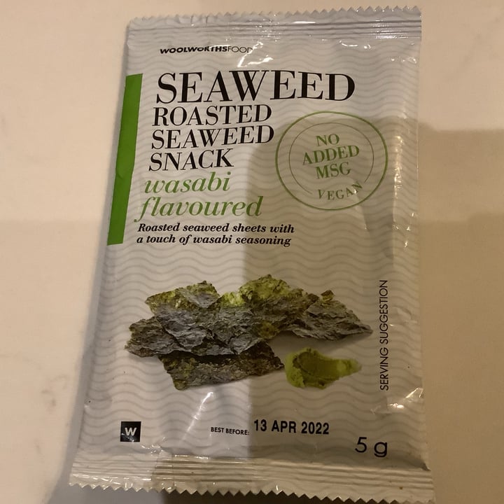 photo of Woolworths Food Roasted seaweed snack Wasabi shared by @rubywatson on  23 Jun 2022 - review