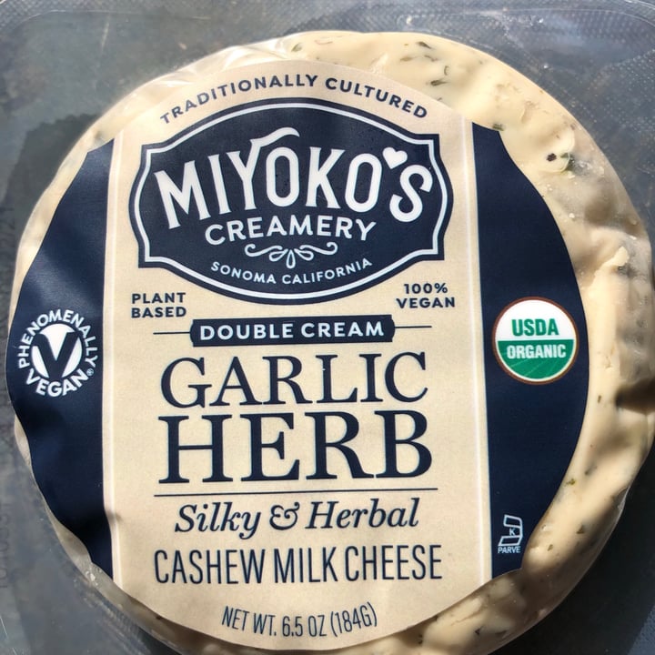 photo of Miyoko's Creamery Double Cream Garlic Herb Cashew Milk Cheese shared by @elijames on  26 May 2021 - review