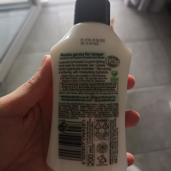 photo of Good Stuff Hand Wash Lime And Tea Tree shared by @jacqsv on  11 Jan 2023 - review