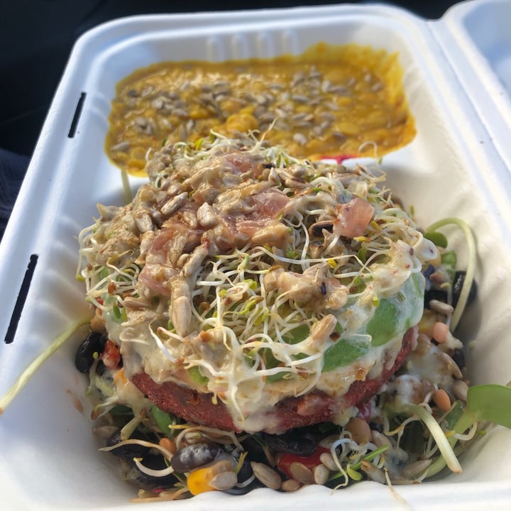 photo of The Sunshine Food Sprouting Co Bunless Burger shared by @mikaelaliltved on  28 Sep 2021 - review