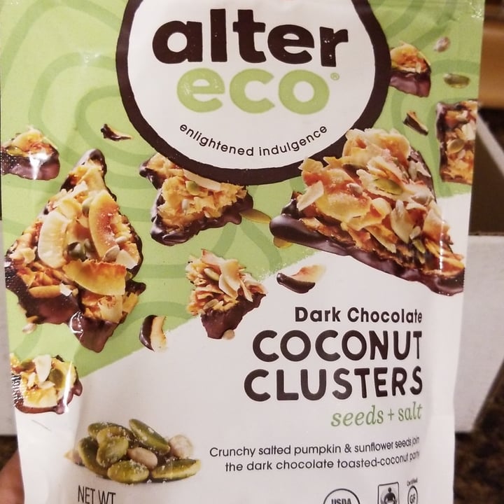 photo of Alter Eco Dark Chocolate Coconut Clusters shared by @plantpoweredpotato on  08 Jun 2021 - review