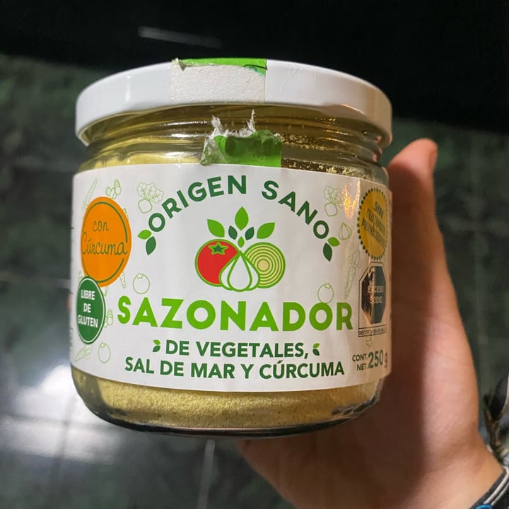photo of Origen sano Sazonador de Vegetales Sal de Mar y Cúrcuma shared by @katysaneme on  30 Jun 2022 - review