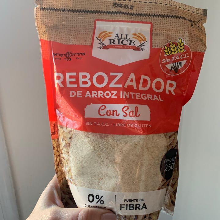 photo of All Rice Rebozador De Arroz Integral shared by @love4animals on  02 Aug 2021 - review