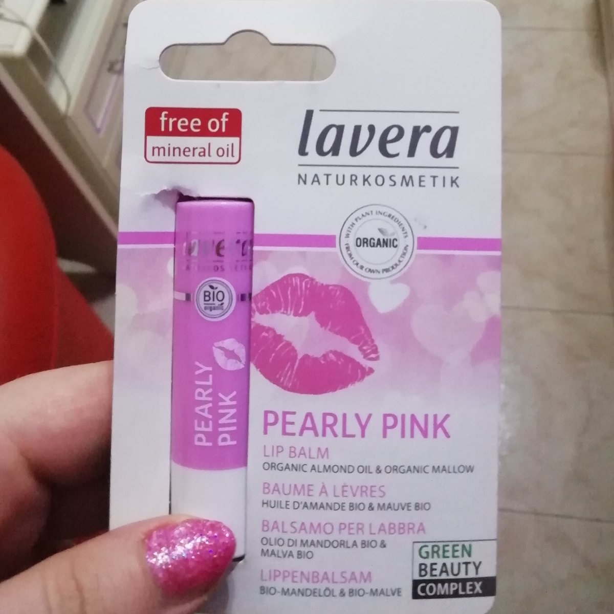 Lavera Pearly Pink Lippenbalsam – Mit Zartem Farbton, 100% Naturkosmetik, 1 Stück