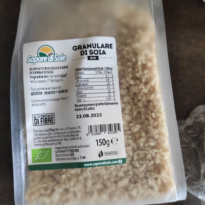 review photo of Sapore di Sole Granulare Di Soia shared by @improntevegetali on 23 Apr 2021 - review