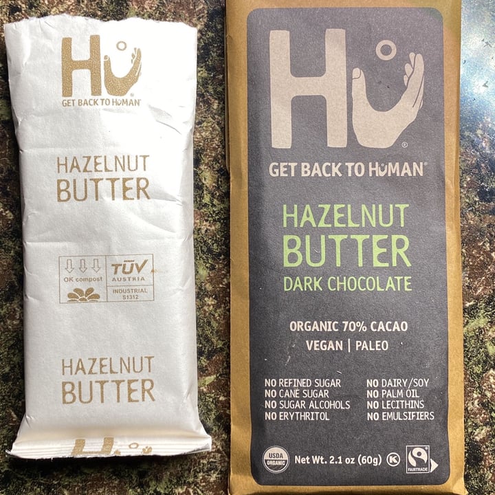 photo of get back to human hazelnut butter dark chocolate shared by @spookyfoodie on  20 Oct 2022 - review
