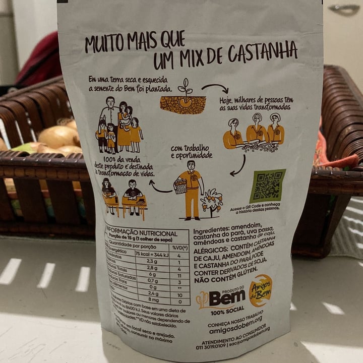 photo of Amigos do bem Mix de Castanhas com passas shared by @roselidagua on  02 Sep 2022 - review