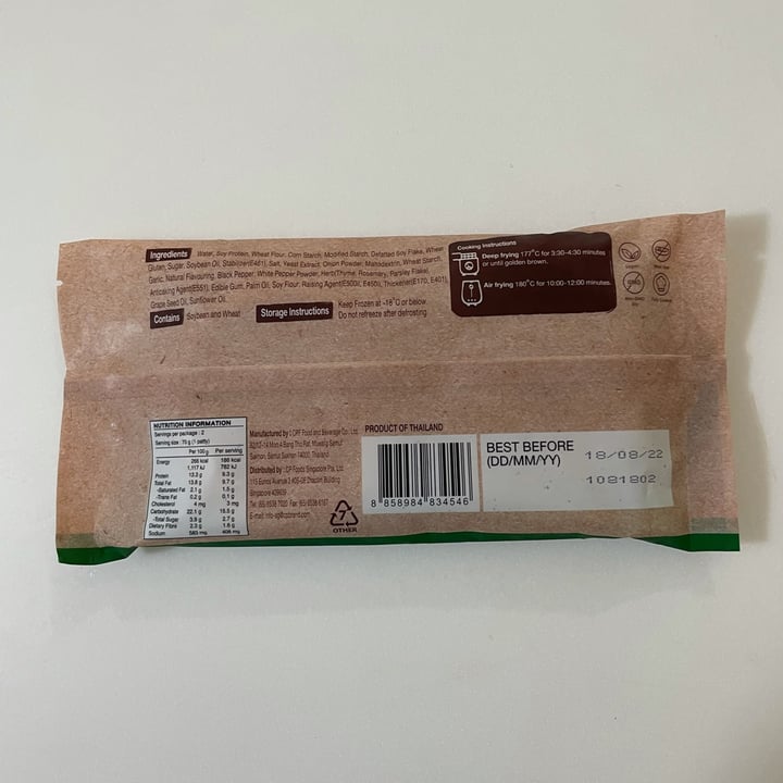 review photo of Meat Zero Plant-based Patty Garlic & herb shared by @cattitude on 02 Oct 2021 - review
