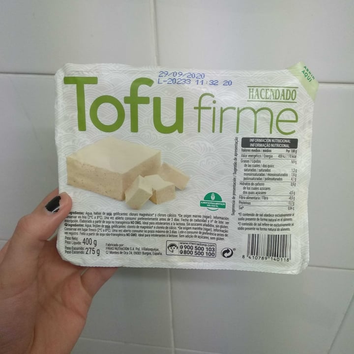 photo of Hacendado Tofu Firme shared by @lasonrisadeltrece on  10 Feb 2021 - review
