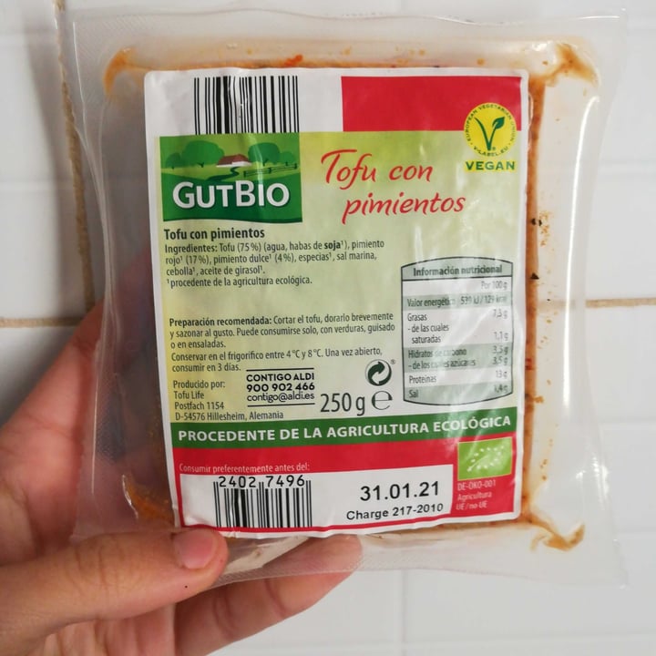 photo of GutBio Tofu Con Pimientos shared by @mimivi on  28 Nov 2020 - review