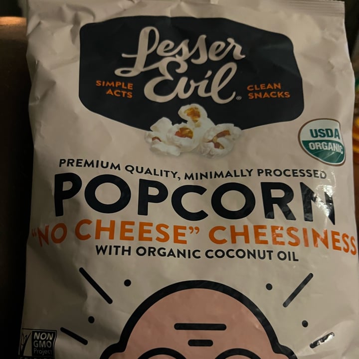 photo of Lesser Evil Snacks Organic Popcorn No Cheese Cheesiness shared by @allycat38 on  09 Oct 2022 - review