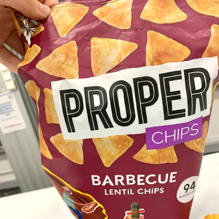 review photo of Proper Chips Barbecue Lentil Chips shared by @vegpledge on 08 Jun 2022 - review