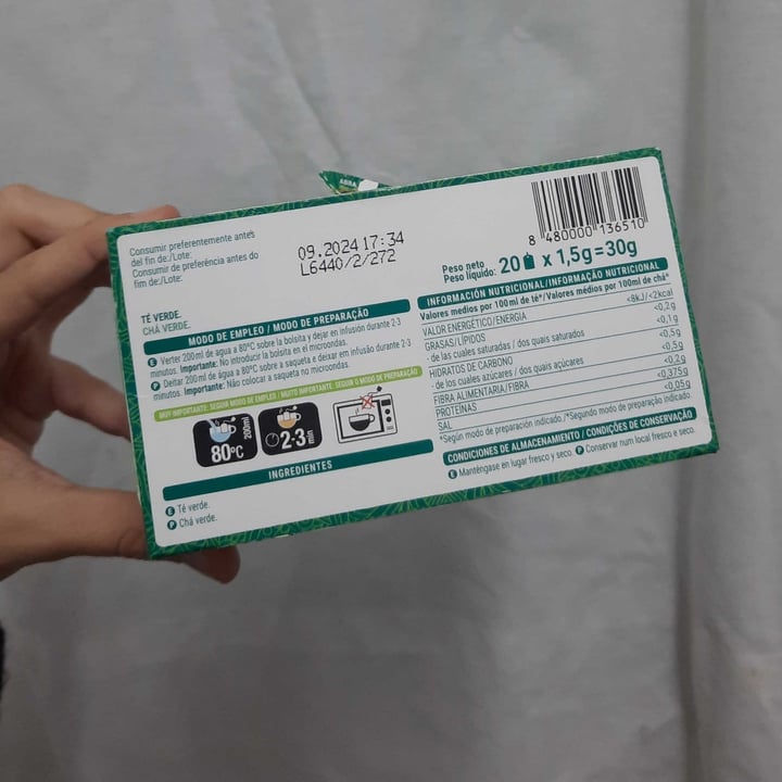 review photo of Hacendado Te verde shared by @noemissioni on 15 Nov 2022 - review
