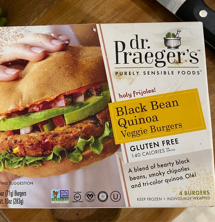 photo of Dr. Praeger's Black Bean Quinoa Veggie Burgers shared by @davyd9 on  20 May 2020 - review