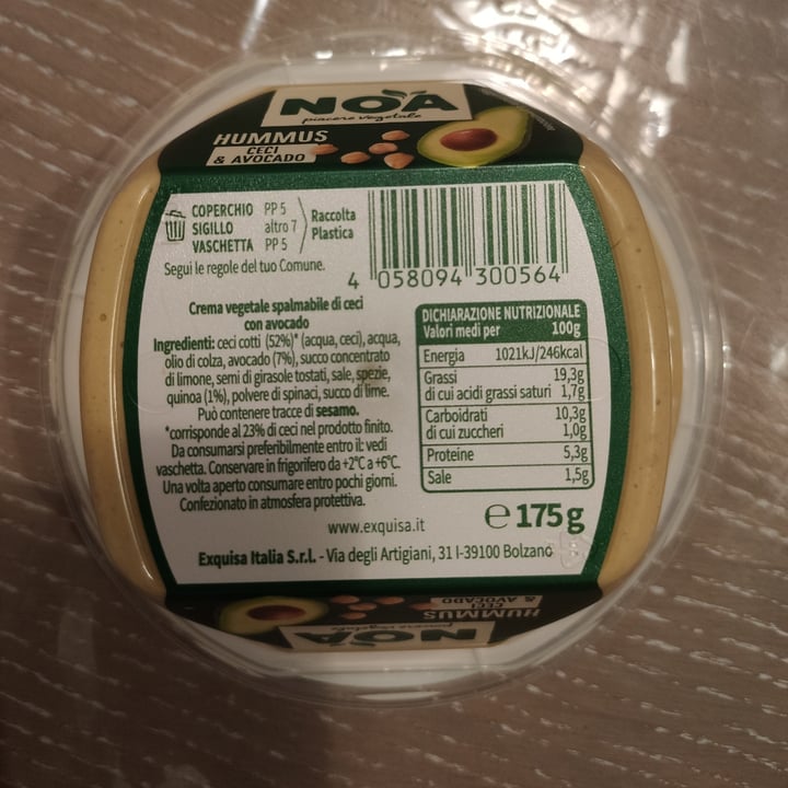 review photo of Noa Hummus Ceci & Avocado shared by @gandalfra on 20 Aug 2022 - review