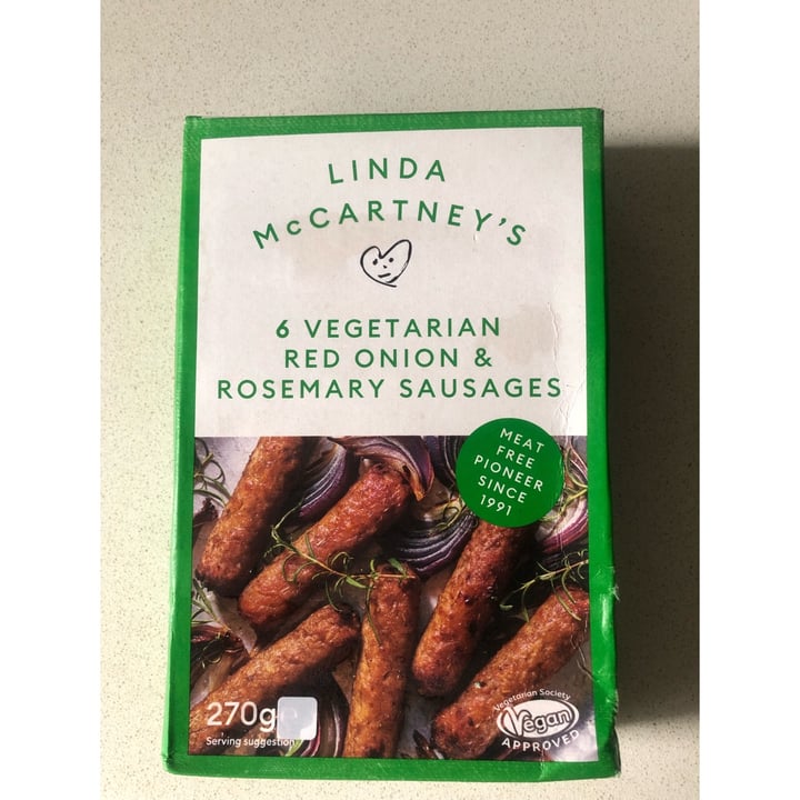 photo of Linda McCartney's 6 Vegetarian Red Onion & Rosemary Sausages shared by @plainladyjane on  12 Oct 2022 - review