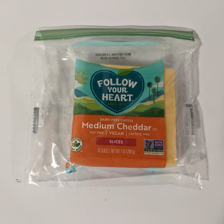 photo of Follow your Heart Medium Cheddar Cheese Slices shared by @tina360 on  13 Nov 2022 - review