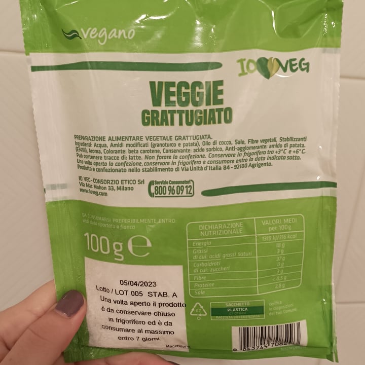 photo of ioVEG gratuggiato shared by @federicserri on  31 Jan 2023 - review