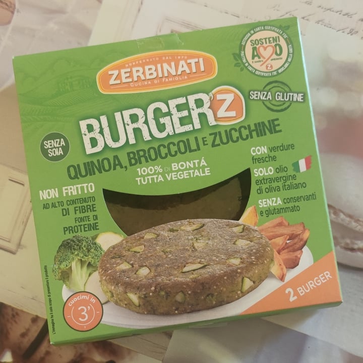 photo of Zerbinati Burger'Z Quinoa, Broccoli e Zucchine shared by @perondhouse on  09 Feb 2022 - review