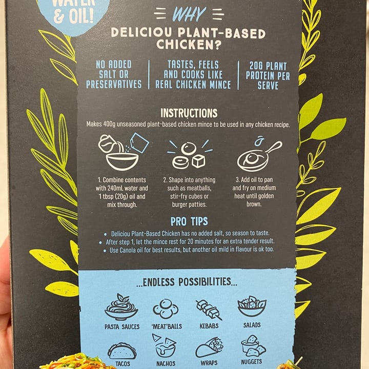photo of Deliciou Plant Based Chicken shared by @anacacarolina on  09 Jun 2022 - review