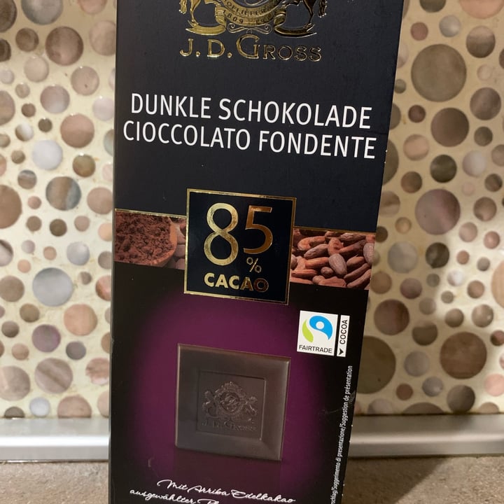 photo of J. D. Gross Cioccolato fondente 85% shared by @siby on  22 Nov 2021 - review