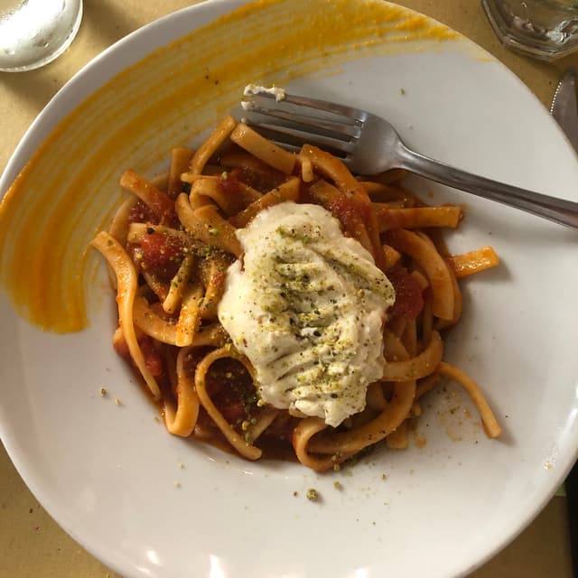 Photo of the dish “Scialatielli Pomodorini E Burrata Veg”