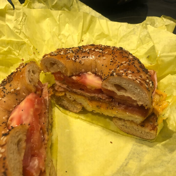 review photo of Ben & Esther's Bagels and Deli Egg, cheese and bacon bagel sandwich shared by @griz on 02 May 2022 - review
