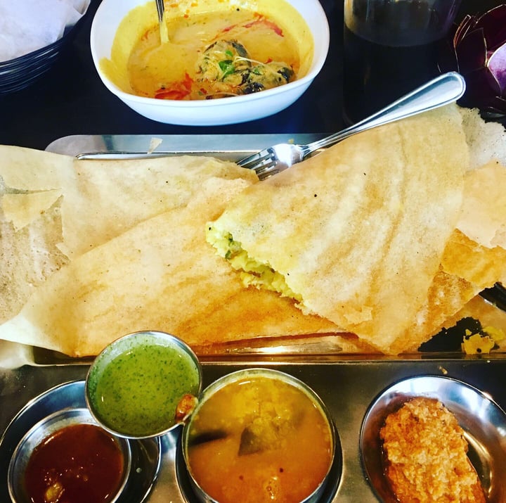 photo of Masala Spice Indian Cuisine Masal Dosa + pappadum shared by @auramoongreig on  20 May 2019 - review