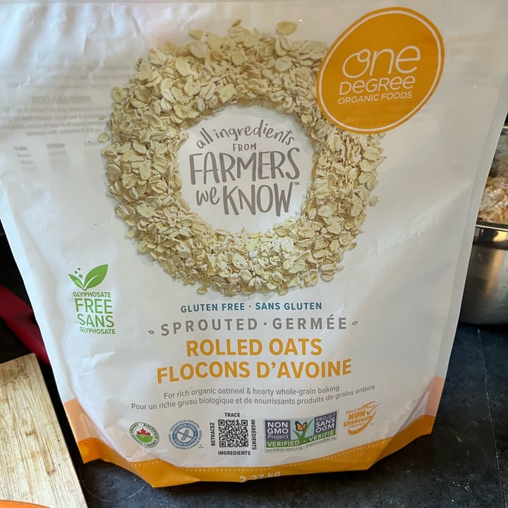 photo of One Degree Organic Foods Gluten free sprouted rolled oats shared by @veganmika on  08 Dec 2021 - review