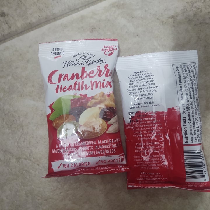 photo of Natures Garden Cranberry Health Mix shared by @kconover on  31 Aug 2021 - review