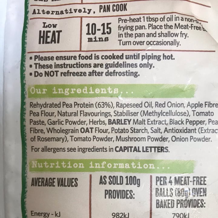 review photo of Findus Green Cuisine Meat Free Meatballs shared by @ginjin on 07 Sep 2020 - review
