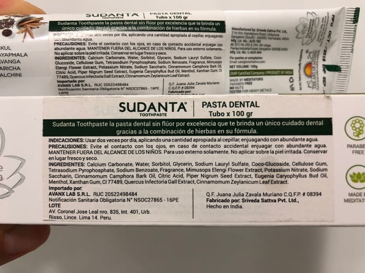 photo of SriSri Tattva Pasta Dental Ayurvédica Sudanta en Gel shared by @sachi on  25 Mar 2020 - review