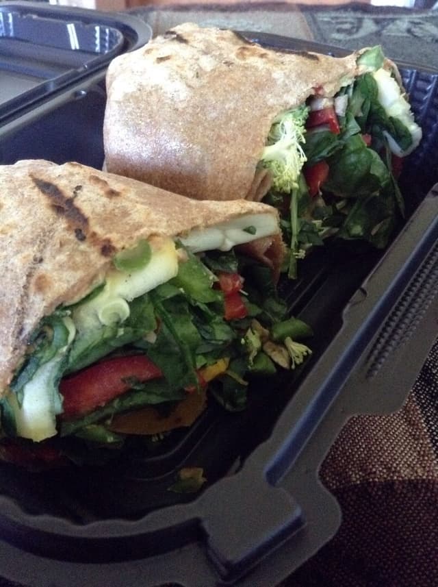 Photo of the dish “Roasted Veggie & Hummus Wrap”