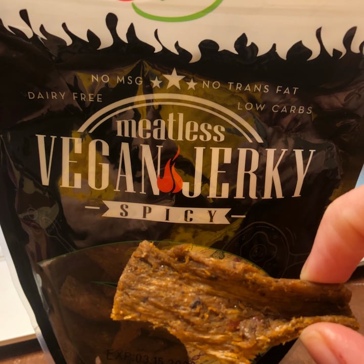 photo of Loving Hut Tempe, AZ BeLeaf Spicy Vegan Jerky shared by @mickanical on  25 Sep 2021 - review