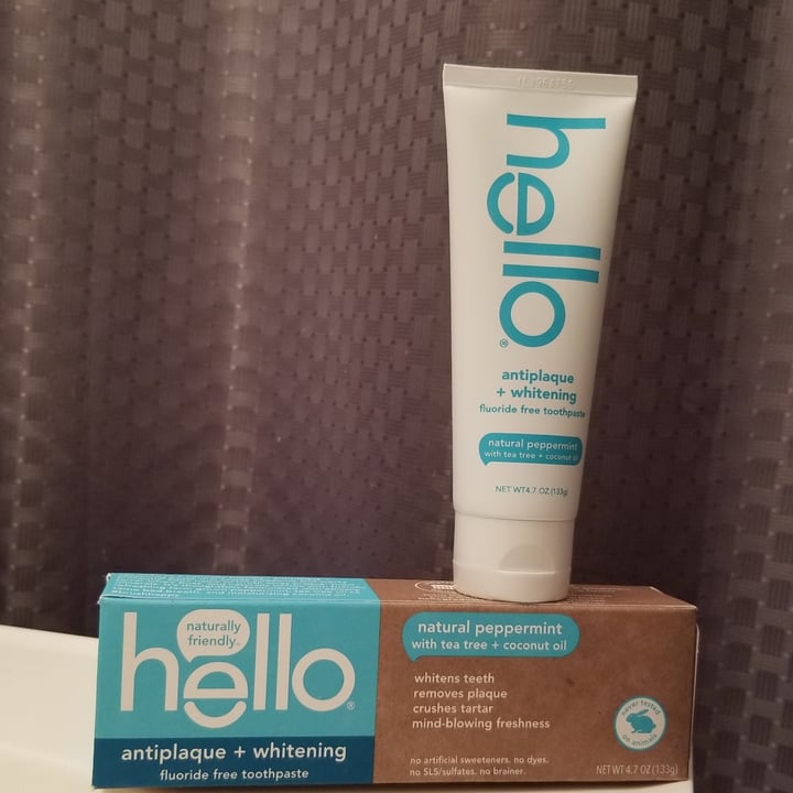 photo of Hello Antiplaque and whitening fluoride free toothpaste shared by @jonedoe007 on  25 Aug 2020 - review