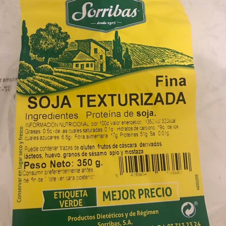 photo of Sorribas Soja Texturizada Fina shared by @llonguetina on  15 Nov 2022 - review