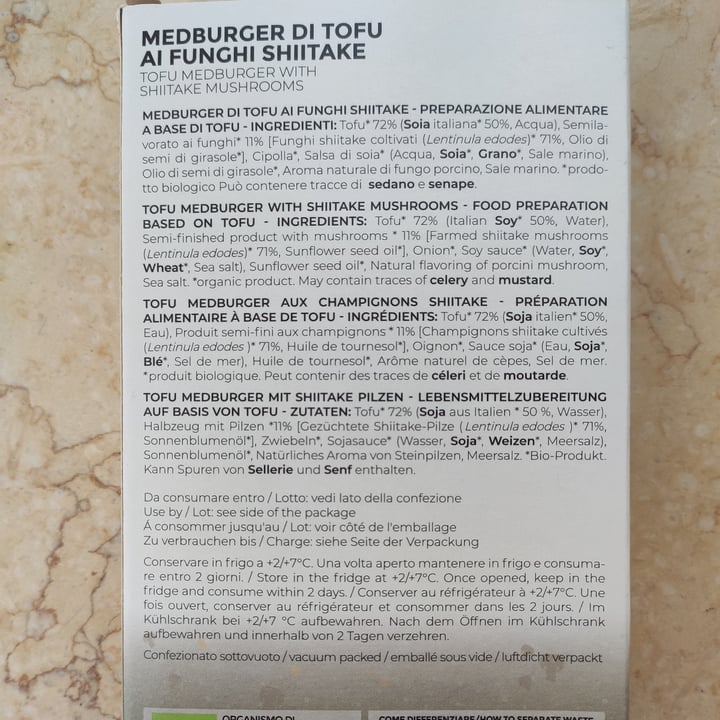 review photo of Mediterranea BioVeg Medburger di tofu ai funghi shiitake shared by @auro347 on 19 Apr 2022 - review