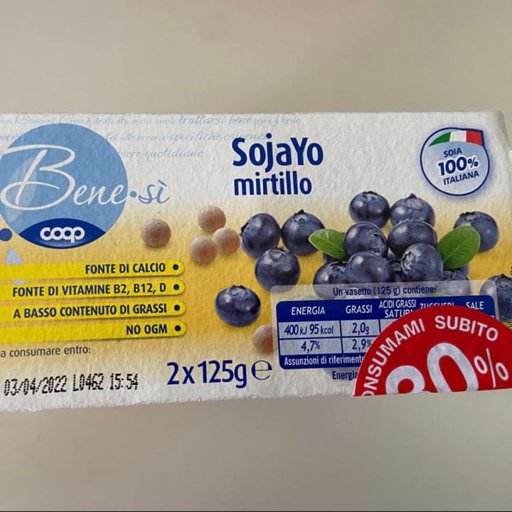photo of Sojayo Yogurt al mirtillo shared by @ale1000rr on  12 Apr 2022 - review