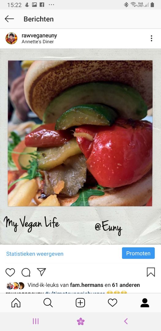 review photo of Annette's Diner Vegan burger shared by @rawveganeuny on 15 Aug 2019 - review
