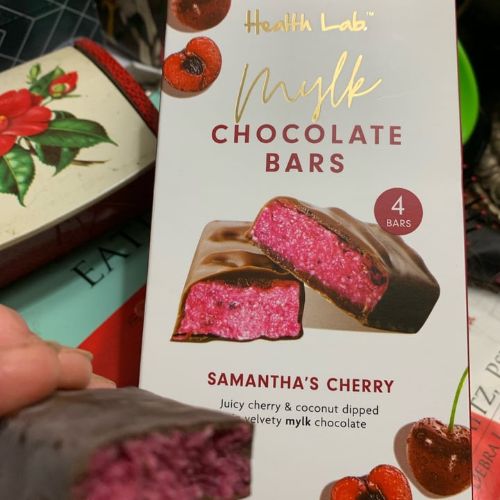 photo of Health Lab Mylk Chocolate Bars: Samantha's Cherry shared by @pattyvegan on  15 Mar 2022 - review