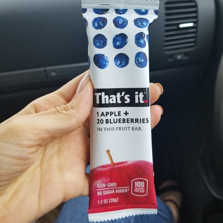 photo of That’s it Apple Blueberry Fruit Bar shared by @lizmaselli on  12 Sep 2020 - review
