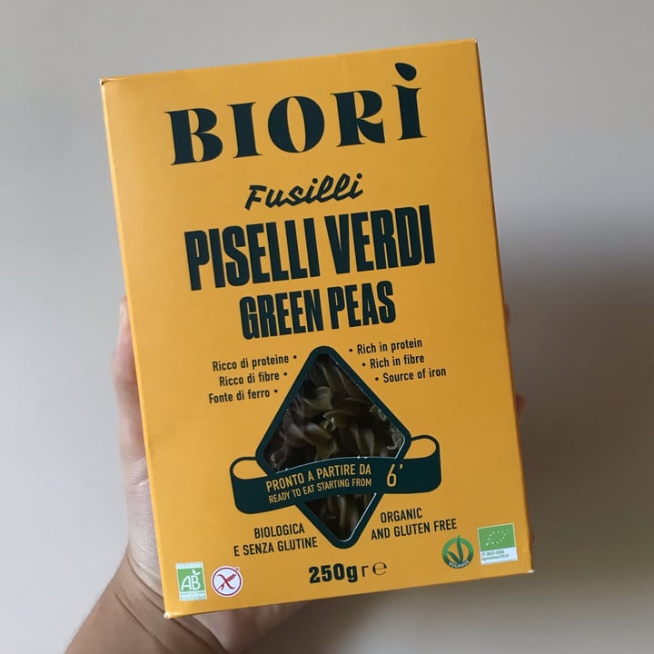 photo of Biori Fusilli Piselli Verdi Green Peas shared by @chloebotta on  06 Sep 2022 - review