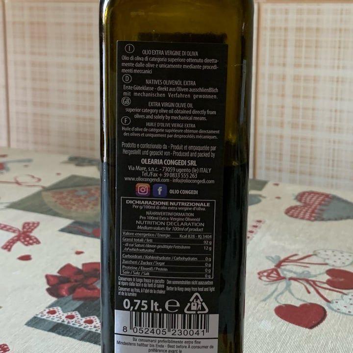 photo of Congedi Olio Extra Vergine Di Oliva shared by @vegamomo on  01 Apr 2022 - review