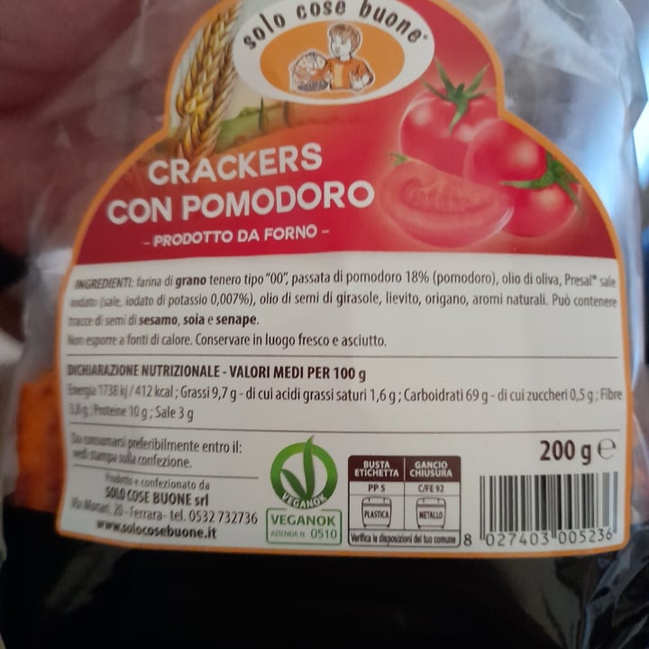review photo of Solo Cose Buone Crakers al pomodoro shared by @marcellomuzzioli86 on 18 Apr 2022 - review